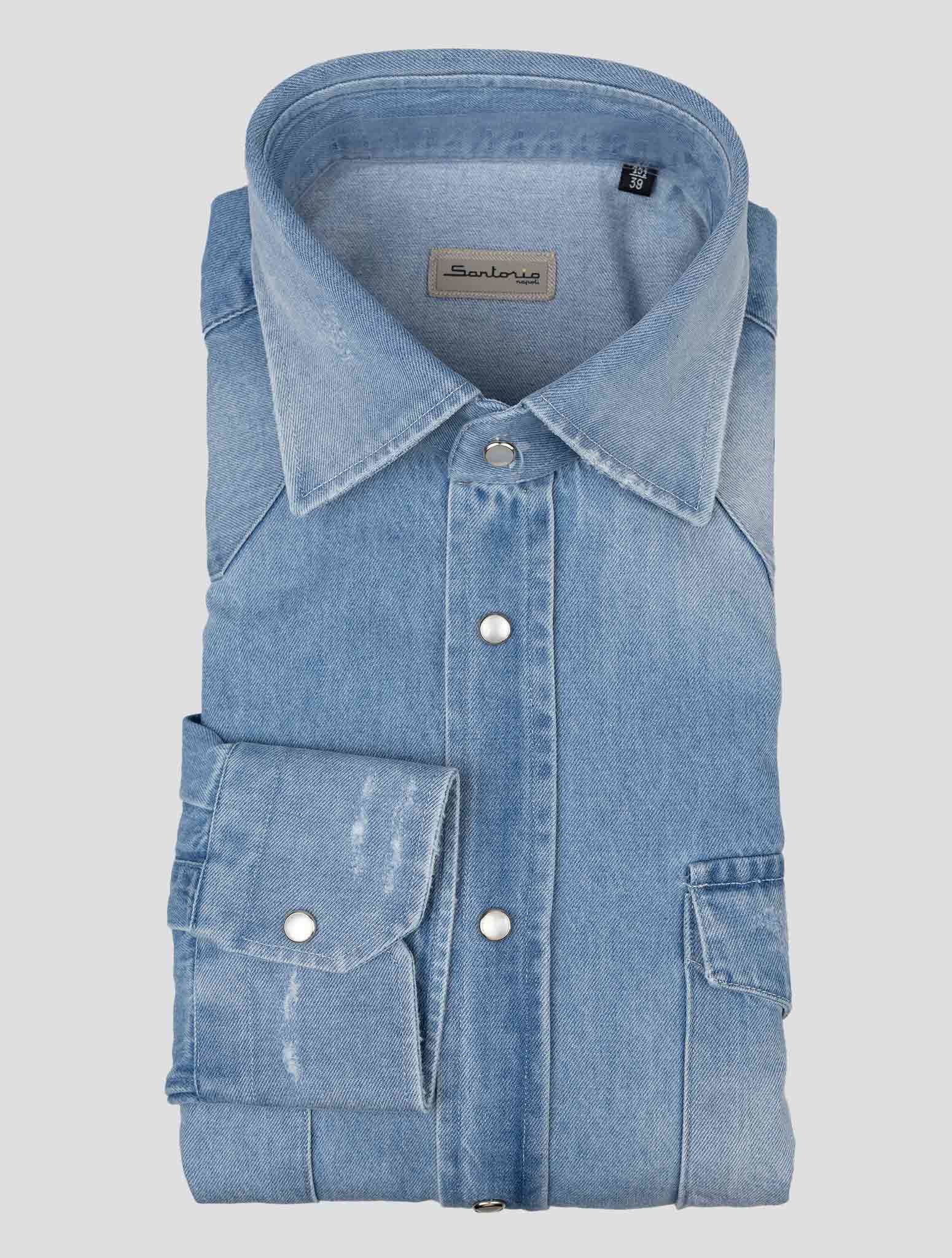 Sartorio Napoli Light Blue Denim Shirt
