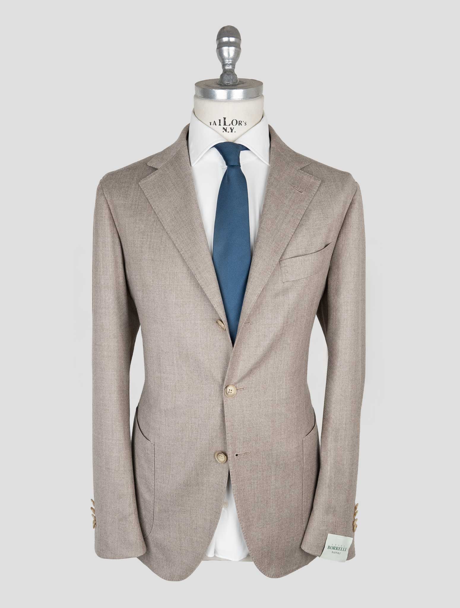 Luigi Borrelli Gray Virgin Wool Silk Suit