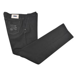 【SATIIIZ】Elas Ethnic Slacks Straight Leg Metallic Knit Pant