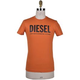 関税込【DIESEL】Diego short sleeve T-shirt★Orange★ロゴ入り Diesel Logo Print T-DIEGO-001978 T-Shirt men - Glamood Outlet