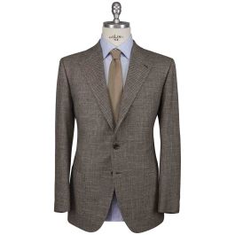 CESARE ATTOLINI カシミヤ100% ホップサック Cesare Attolini アットリーニ】手仕事ナポリ仕立て 春夏向け