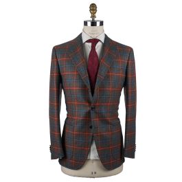 その他 Cesare Attolini Cesare Attolini Green White Wool Silk Blazer | IsuiT