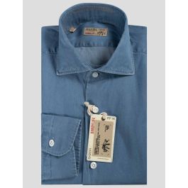 Tシャツ・カットソー BARBA DENIM SHIRT (LIU13P01PZ0998U 093 0001 DARK DENIM) Barba Denim shirt - Dark Wash - Men | LIU13P01684801 | thebs.com