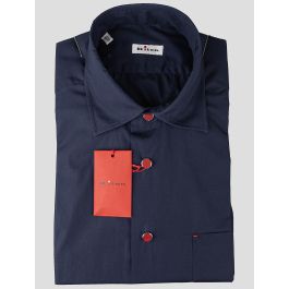 Tシャツ・カットソー Kiton FW24 Kiton Shirt (UCRRLH0906114000 BLU) Kiton - Denim Chambray Dress Shirt | Mitchell Stores