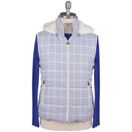 Kiton Light Blue White Linen Cashmere Virgin Wool Vest | IsuiT
