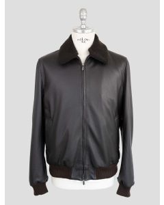Cesare Attolini Brown Leather Coat 1