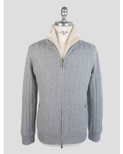 Barba Napoli Gray Cashmere With Fur Coat 1