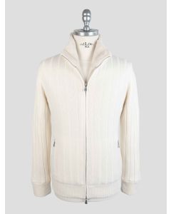 Barba Napoli White Cashmere With Fur Coat 1