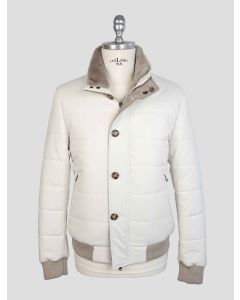 Barba Napoli White Pl Pu Shearling Coat 1