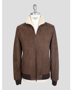 Barba Napoli Brown Leather Suede Coat 1