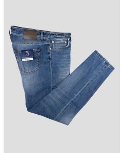 Barba Napoli Blue Cotton Jeans 1