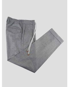Barba Napoli Gray Virgin Wool Pants 1