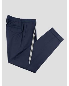 Barba Napoli Blue Pl Wool Ea Pants 1