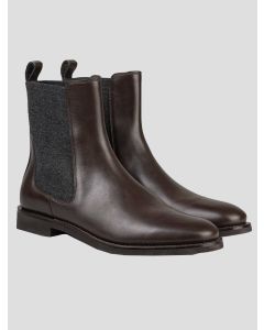 Brunello Cucinelli Leather Boots Shoes CDSY3 1