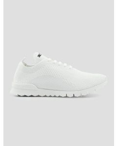 Kiton White Cotton Ea Sneakers 1
