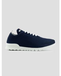 Kiton Blue Navy Cotton Ea Sneakers 1