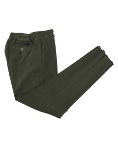 Kiton Green Cotton Cashmere Pants 1