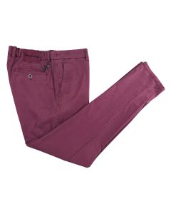 Kiton Burgundy Lyocell Cotton Ea Pants 1