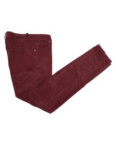 Kiton Burgundy  Cotton Velvet Pants 1