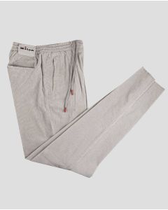 Kiton Gray Cotton Cashmere Ea Velvet Pants 1