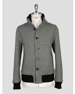 Kired Black White  Virgin Wool  Coat 1