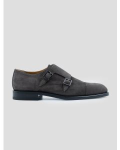 Kiton Gray Leather Suede Dress Shoes 1