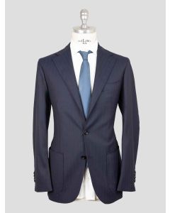 Sartorio Napoli Blue Virgin Wool Ea Suit 1