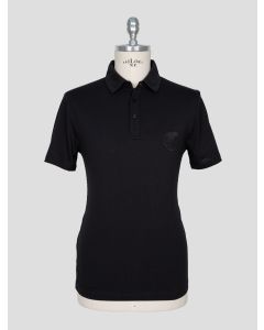Stefano Ricci Black Cotton Modal Polo 1