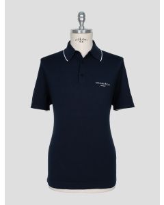 Stefano Ricci Dark Blue Cotton Pl Polo 1