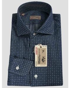 Barba Napoli Barba Napoli Blue Cotton Shirt Blue 000