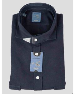 Barba Napoli Barba Napoli Blue Modal Wool Shirt Blue 000