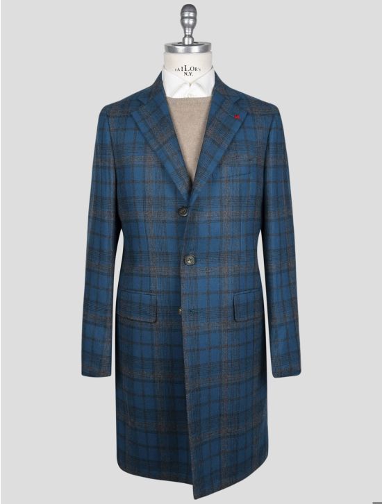 Isaia Isaia Multicolor Wool Cashmere Overcoat Multicolor 000