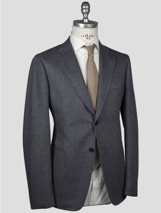 Isaia Isaia Gray Cashmere Wool Cotton Blazer Gray 001