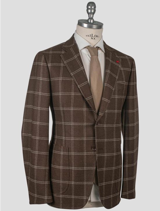 Isaia Isaia Brown Wool Blazer Brown 001