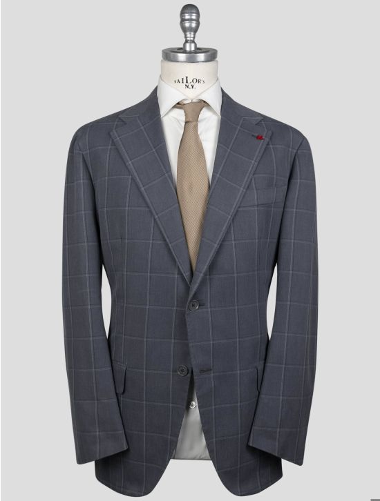 Isaia Isaia Gray Cotton Silk Blazer Gray 000