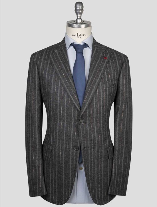 Isaia Isaia Gray Linen Silk Suit Gray 000