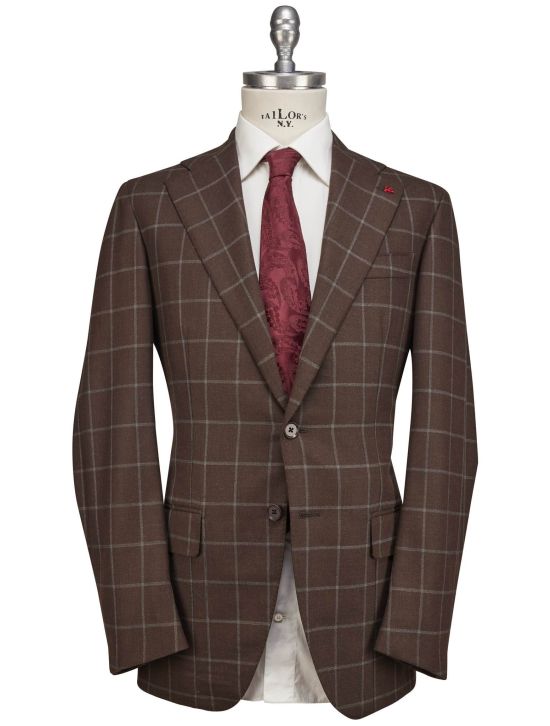 Isaia Isaia Brown Gray Wool Suit Brown / Gray 000