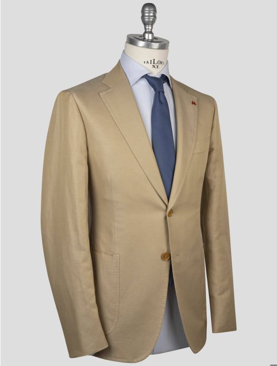 Isaia Isaia Beige Cotton Linen Suit Beige 001