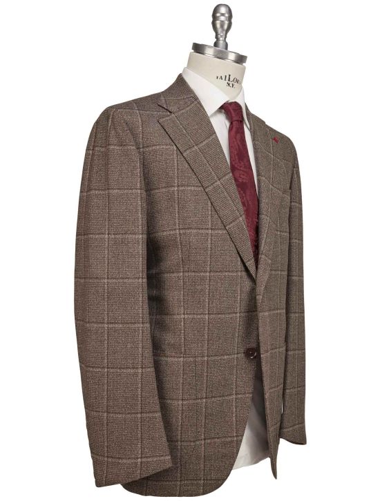 Isaia Isaia Brown Wool Suit Brown 001