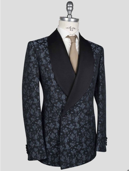 Isaia Isaia blue Wool silk cotton smoking Blazer blue 001
