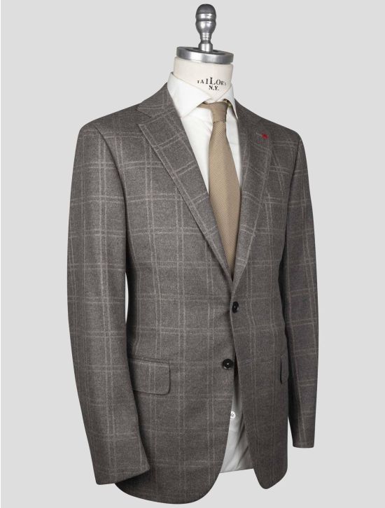 Isaia Isaia Gray Wool Angora Cashgora Blazer Gray 001