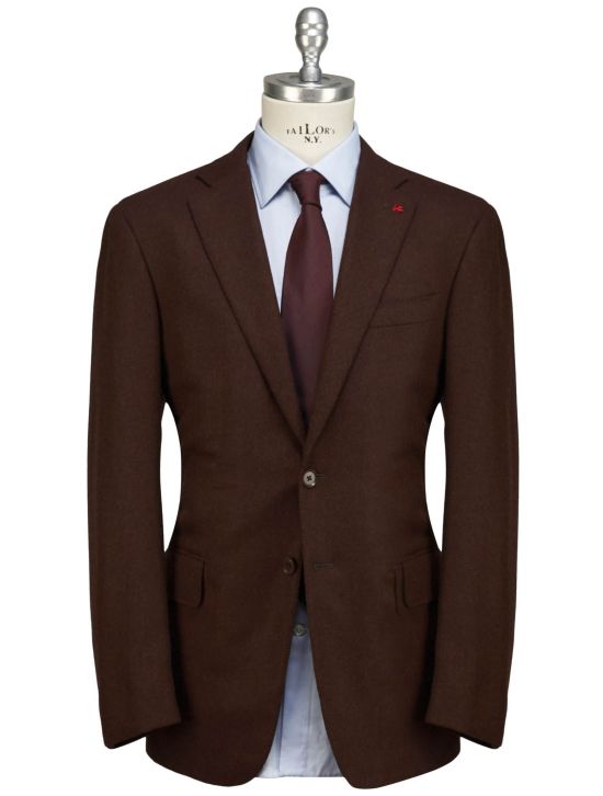 Isaia Isaia Burgundy Wool Cashmere Blazer Burgundy 000