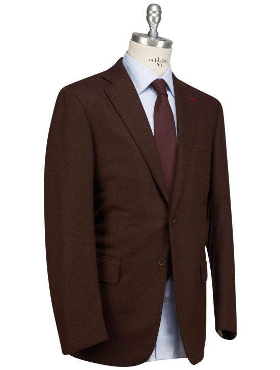 Isaia Isaia Burgundy Wool Cashmere Blazer Burgundy 001