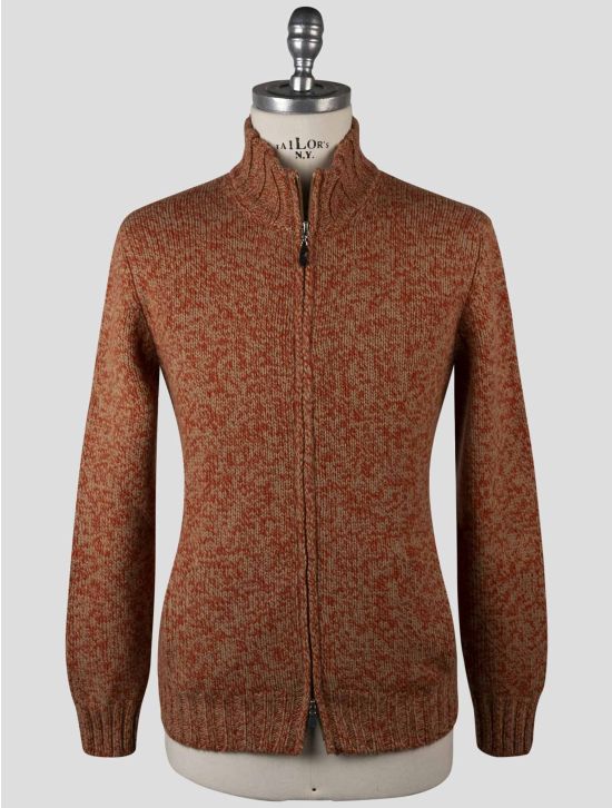 Gran Sasso Gran Sasso Brown Virgin Wool Sweater Full Zip Brown 000