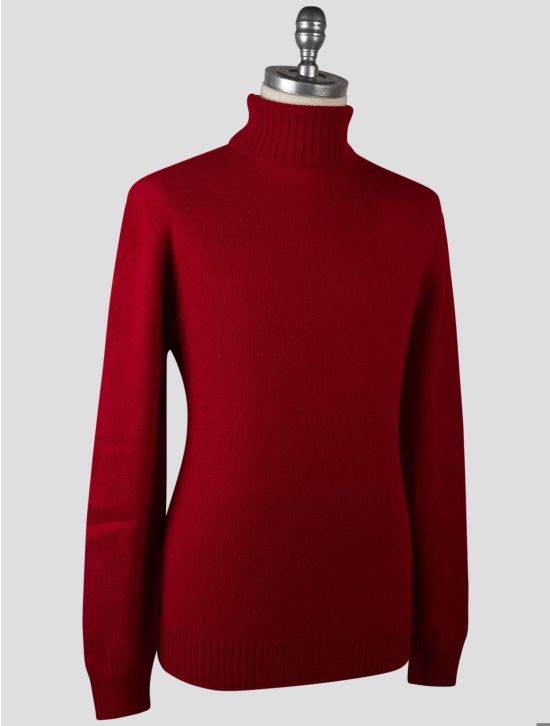Gran Sasso Gran Sasso Red Virgin Wool Sweater Turtleneck Red 001