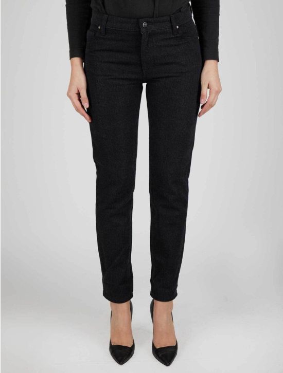 Kiton Kiton Black Cotton Viscose Pa Jeans Black 000