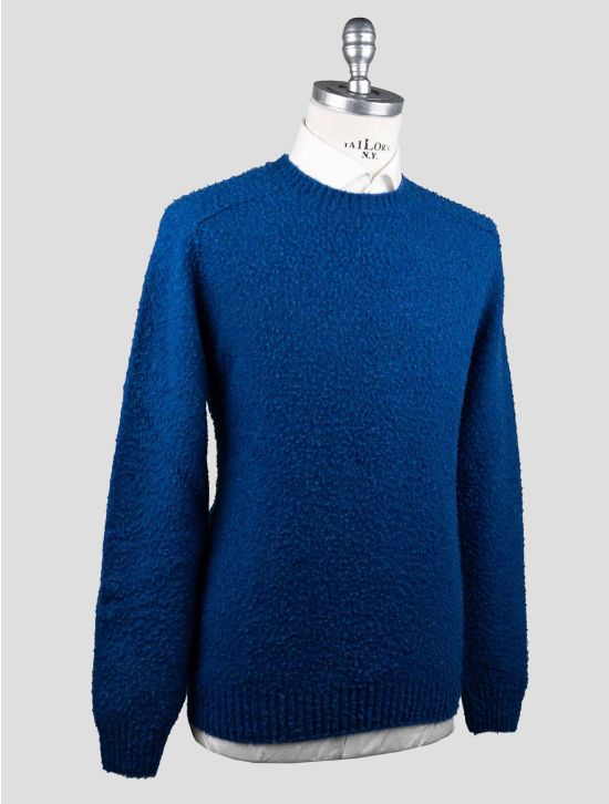 Gran Sasso Gran Sasso Blue Virgin Wool Swaeter Crewneck Blue 001