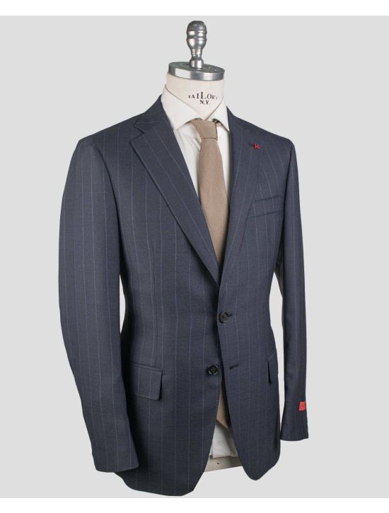 Isaia Isaia Blue Wool Suit Blue 001