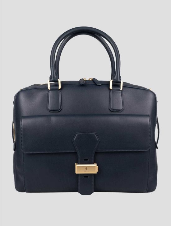 Zilli Blue Leather Briefcase 1