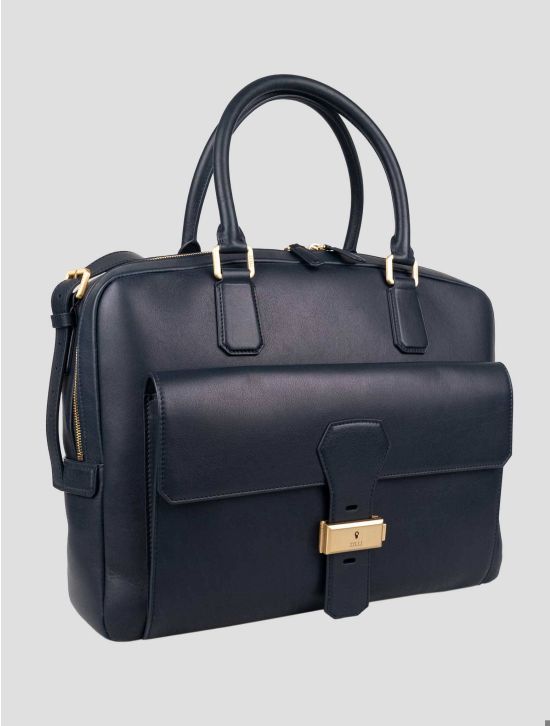 Zilli Blue Leather Briefcase 2